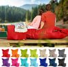 Green Bean® 2er Set XXL Sitzsack inkl. Poufmit mit EPS-Perlen - Riesensitzsack 140x180 Liege-Kissen Bean-Bag - Rot Bild 2