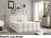 MEBLINI Boxspringbett VALENTO 180x200 cm mit Bettkasten – H3/Weiß Milch Boucle Polsterbett - Doppelbett mit Topper & Bonellfederkern-Matratze Bild 2
