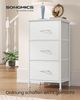 SONGMICS Kommode, Schrank, 3 Stoffschubladen, für Schlafzimmer, Flur, Wohnzimmer, weiß Bild 2
