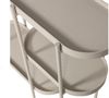 Konsole Noan aus Holz, modernes Design mit lackiertem Metall, antik beige, drei Ablagefächer Bild 2