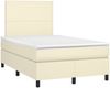 vidaXL Polsterbett mit Matratze & LED Creme 120x200 cm Kunstleder [3135815] Bild 3