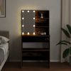vidaXL Schminktisch-Set mit LED-Leuchten Altholz-Optik Holzwerkstoff 3329183 Bild 4