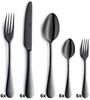 Paul Wirths MONDO Besteckset 30-teilig PVD schwarz gehämmert Bild 4