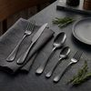 Paul Wirths MONDO Besteckset 30-teilig PVD schwarz gehämmert Bild 2