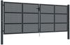 vidaXL Gartentor Anthrazit 400x125 cm Stahl 154573 Bild 2