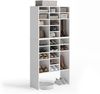 Schuhschrank-Set Lysander Weiß 78.6x65.5 cm 2 Teile Vicco Bild 5