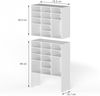 Schuhschrank-Set Lysander Weiß 78.6x65.5 cm 2 Teile Vicco Bild 2
