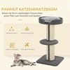PawHut Kratzbaum Katzenbaum Spielbaum Kratzstamm mit Plattform, Sisal Plüsch Grau, 45 x 45 x 91 cm Bild 4