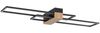 Novel LED-Deckenleuchte, Holz braun/schwarz, 25 x 9 x 96.5 cm, 2025 lm warmweiß Bild 2