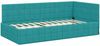 vidaXL Eckbettgestell mit Kopfteil Türkis 90 cm x 190 cm Samt 42016386 Bild 4