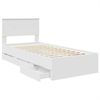 vidaXL Bettrahmen mit Schubladen Weiß 75 x 190 cm Ingenieurs Holz 3408033 Bild 5