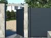 Vente-unique - NAZARIO Side gate Metall Grau - B 4,6 cm x H 161 cm x L 100 cm Bild 2
