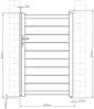 Vente-unique - NAZARIO Side gate Metall Grau - B 4,6 cm x H 161 cm x L 100 cm Bild 5