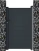 Vente-unique - NAZARIO Side gate Metall Grau - B 4,6 cm x H 161 cm x L 100 cm Bild 3