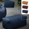 Green Bean® Sitzhocker aus Kunstleder - Pouf mit EPS Perlen Füllung - 70 x 33 x 28cm - perfekte Ergänzung zum Sitzsack - Dunkelblau Bild 2