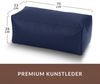 Green Bean® Sitzhocker aus Kunstleder - Pouf mit EPS Perlen Füllung - 70 x 33 x 28cm - perfekte Ergänzung zum Sitzsack - Dunkelblau Bild 4