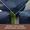 Green Bean® Sitzhocker aus Kunstleder - Pouf mit EPS Perlen Füllung - 70 x 33 x 28cm - perfekte Ergänzung zum Sitzsack - Dunkelblau Bild 3