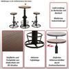 Set Bartisch + 2x Barhocker HWC-N20, Barstuhl Stehtisch höhenverstellbar drehbar Fußablage Industrial Holz ~ natur Bild 2