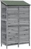 vidaXL Garten Shed Grau 106 x 56 x 176,5 cm Massivholz aus Fichte 42033466 Bild 2