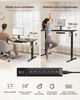 VASAGLE Höhenverstellbarer Schreibtisch elektrisch, 140 x 80 cm, mit USB-C-Anschluss, 3 Speichertasten, braun Bild 4