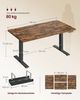 VASAGLE Höhenverstellbarer Schreibtisch elektrisch, 140 x 80 cm, mit USB-C-Anschluss, 3 Speichertasten, braun Bild 5