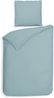 HnL Mako Satin Bettwäsche Punto Uni Hellblau 155x220 cm + 80x80 cm Bild 4