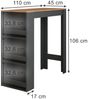 Bartisch Repose Anthrazit/Goldkraft Eiche 45 x 110 cm Vicco Bild 2