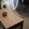 Bartisch Repose Anthrazit/Goldkraft Eiche 45 x 110 cm Vicco Bild 5
