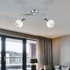 LED Deckenleuchte, Chrom, Glas, Spots beweglich, L 30 cm Bild 2