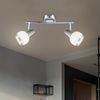 LED Deckenleuchte, Chrom, Glas, Spots beweglich, L 30 cm Bild 4