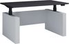 VCM Schreibtisch Salia 922370 Weiß / Anthrazit H. 73-122 x B. 138 x T. 80 cm Bild 2