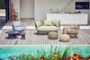 Gartensessel Loungesessel Suka aus Aluminium, modern und wetterfest, taupe, gepolstert, mit Armlehnen Bild 3