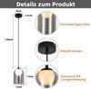 ZMH Hängelampe Esstisch Hängeleuchte Schwarz - 1 Flammig Pendelleuchte Vintage Esszimmerlampe Hängend G9 Pendellampe Nachtisch Höhenverstellbar für Wohnzimmer Schlafzimmer (ohne Leuchtmittel) Bild 3