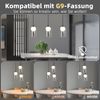 ZMH Hängelampe Esstisch Hängeleuchte Schwarz - 1 Flammig Pendelleuchte Vintage Esszimmerlampe Hängend G9 Pendellampe Nachtisch Höhenverstellbar für Wohnzimmer Schlafzimmer (ohne Leuchtmittel) Bild 4