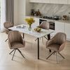HawthyHome Polsterstuhl 360° drehbar mit Armlehne und Metallbeinen, 4-Fußstuhl (4 St), Moderner Küchenstuhl Esszimmerstuhl für Wohnzimmer & Büro Bild 3