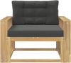 vidaXL Outdoor Mittelsofa Polyester Weiß 3439016 Bild 3