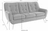 exxpo - sofa fashion 3-Sitzer Scandi, bequem, aufwendige Rückenpolsterung für mehr Sitzkomfort, aktuelle Farben in hochwertigen Bezugsqualitäten, Holzfuß Bild 3