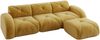 Modulsofa 76cm×281cm×171cm in Gelb – rahmenloses Sofa aus Chenille mit flexiblem Modulsystem Bild 5