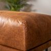 Bronx71 Leder Hocker Denver rechteckig cognac Bild 4