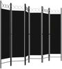 vidaXL 6-tlg. Raumteiler Schwarz 240 x 180 cm 320714 Bild 3