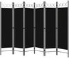 vidaXL 6-tlg. Raumteiler Schwarz 240 x 180 cm 320714 Bild 2