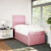 vidaXL Boxspringbett mit Matratze Rosa 80x200 cm Samt 3292189 Bild 3
