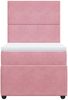 vidaXL Boxspringbett mit Matratze Rosa 80x200 cm Samt 3292189 Bild 4