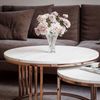 Lookway Couchtisch LORI 2in1 Couchtisch-Set in dem mattes Design mit Kupfergestell (2er Set), Durchmesser: ⌀70 cm und ⌀50 cm Bild 4