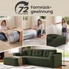 VASAGLE Modulares Sofa, Ecksofa mit Liege links, 242 cm breit, vakuumverpackt, keine Montage erforderlich, waldgrün Bild 3