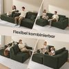 VASAGLE Modulares Sofa, Ecksofa mit Liege links, 242 cm breit, vakuumverpackt, keine Montage erforderlich, waldgrün Bild 2