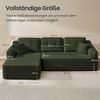 VASAGLE Modulares Sofa, Ecksofa mit Liege links, 242 cm breit, vakuumverpackt, keine Montage erforderlich, waldgrün Bild 5