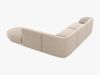 Micadoni 6-Sitzer Ecke rechts Sofa Miley | Beinfarbe Black Plastic, Beige, Chenille Bild 3