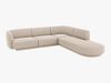 Micadoni 6-Sitzer Ecke rechts Sofa Miley | Beinfarbe Black Plastic, Beige, Chenille Bild 2