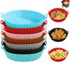 HEYHIPPO Silikonform Airfryer Zubehör 7er Set Silikon, antihaft & wiederverwendbar, (Set 7-tlg), Lebensmittelechtes Silikon-Backblech,hitzebeständig,ölbeständig,farbig Bild 2